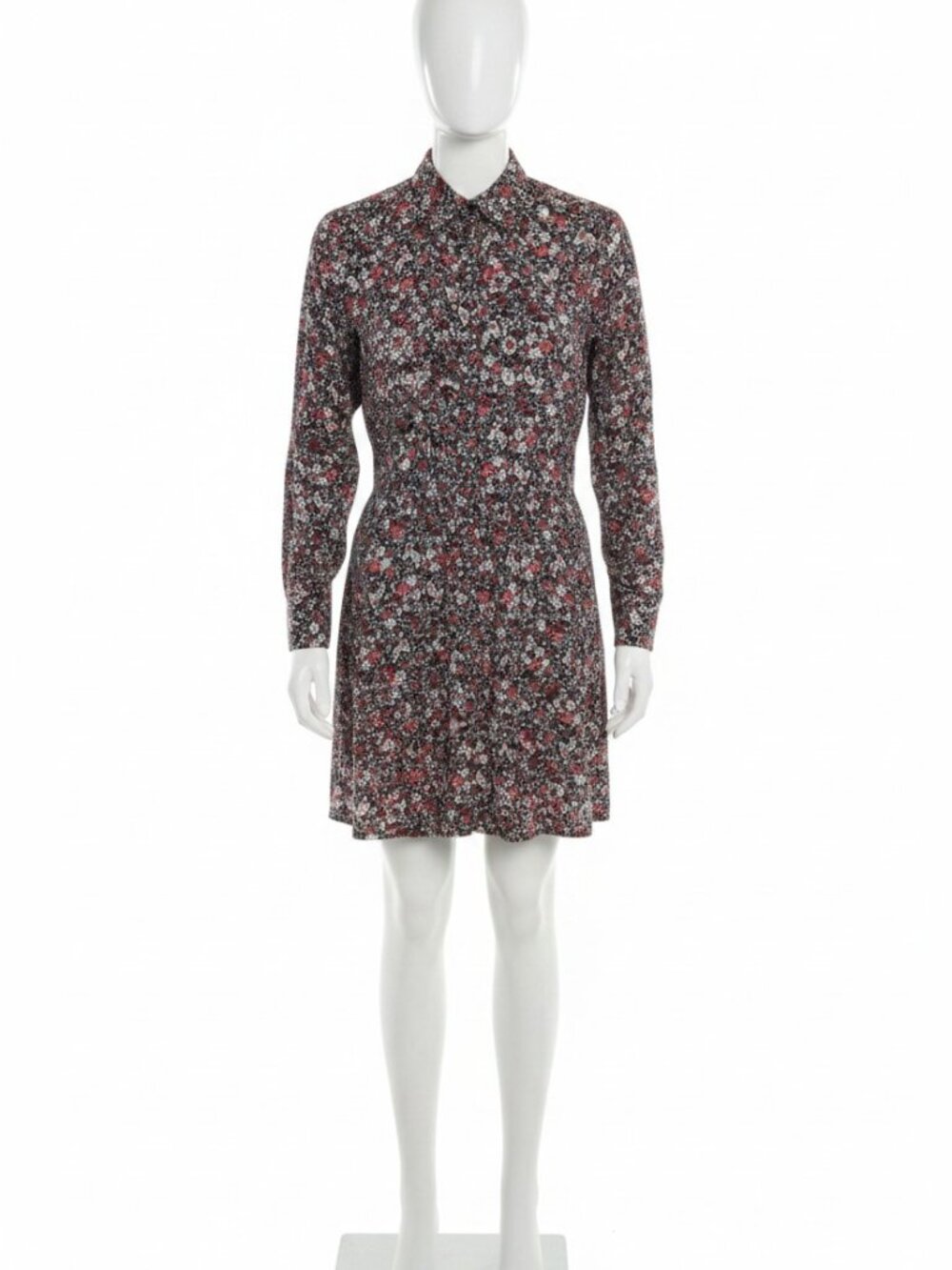 Veronica Beard Floral Long-Sleeve Button-Down Shirtdress